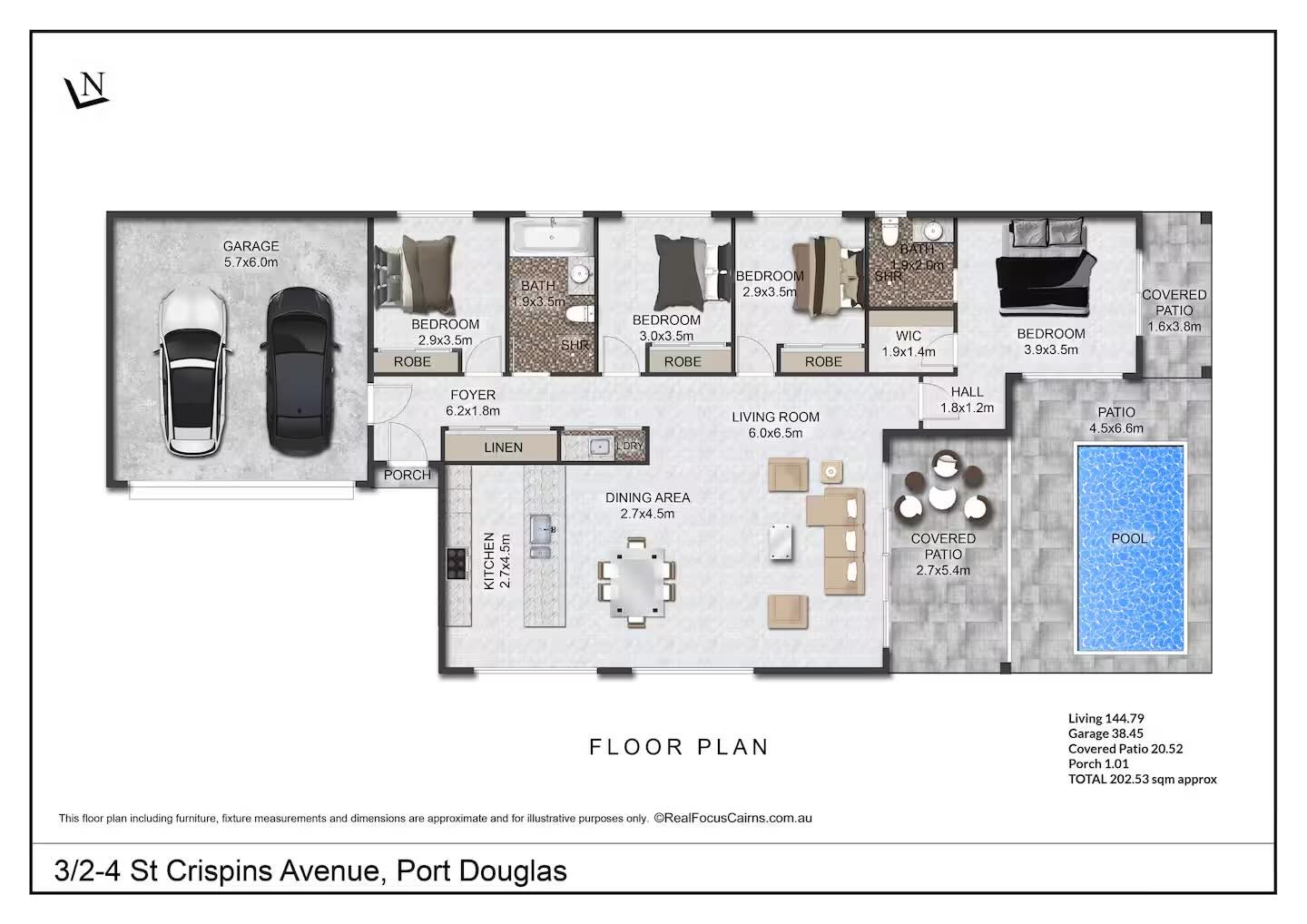 Executive Retreats Villa 3 St Crispins Floor Map.